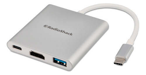 Adaptador 3 En 1 Tipo C Radioshack Color Plateado