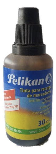 Tinta Para Marcador Permanente Solvente Pelikan 25ml / 30ml Color Verde