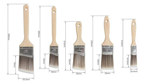 Conjunto De Pincéis De Parede E Acabamento Para Pintores E P