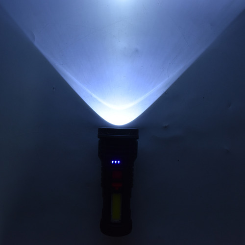 Linterna Led Cob, Luz Lateral Con Carga Usb, Ultrabrillante
