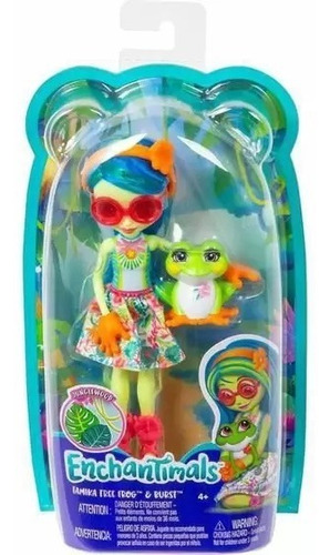 Boneca Enchantimals Bichinho Tamika Tree Frog Sapo Burst