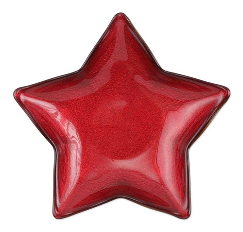 Vajilla 4 Platos En Estrella Navidad Fiestas Vidrio Italiano
