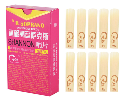 Js Cañas Para Saxofón Soprano, Fuerza 2.5, 10 Unidades Para