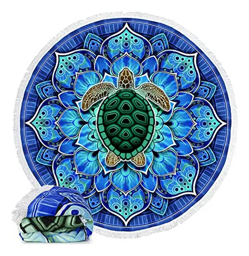 Manta De Playa Redonda Dawhud Direct, 60 X 60 , Microfibra