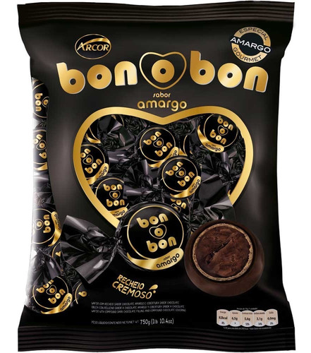Bombom Bon O Bon Arcor Meio Amargo C/50x15g