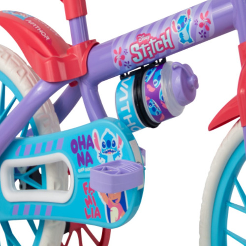 Bicicleta Aro 12 Com Rodinhas Do Stitch Bike Nathor Disney