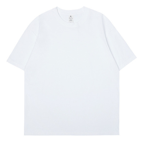 Camiseta Casual De Algodón Con Cuello Redondo Y Manga Corta