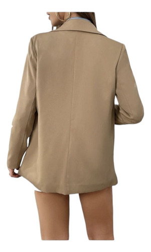 Chaqueta Blazer De Cuello Con Solapa Con Botón