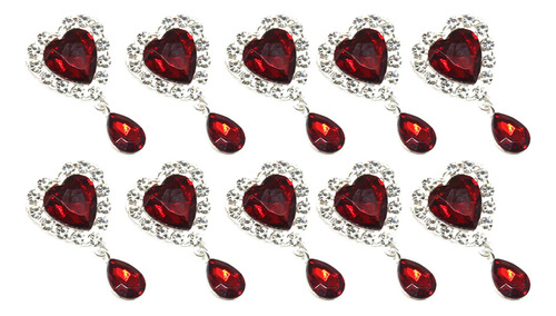 10 Piezas De Adornos De Botones De Diamantes De Imitación