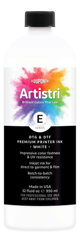 Artistri - Tinta Dtg Y Dtf Series E, Color Blanco, 32 Onzas