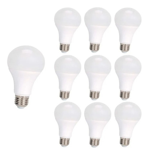 Pack 10 Ampolletas Led 8w E27 Sec Luz Cálida / Fría Demasled