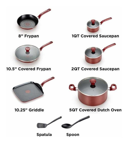 Imagen 2 de 5 de T-fal Batería De Cocina 12 Piezas