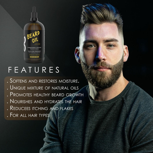 Aceite Barba Beard Oil Level 3 Barberia Profesional 100ml