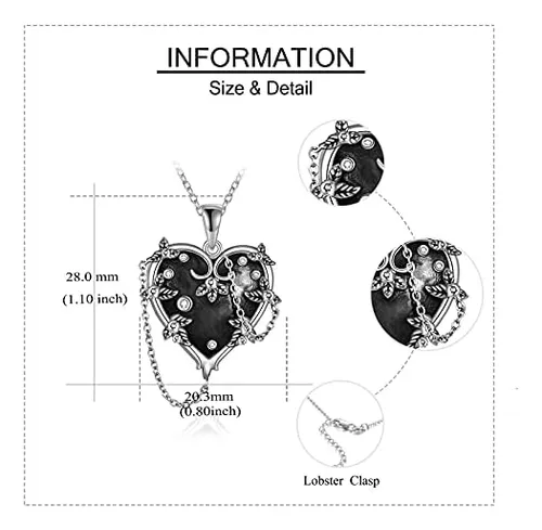 Collar Con Colgante De Corazón De Bruja, Joyería Gótica De P