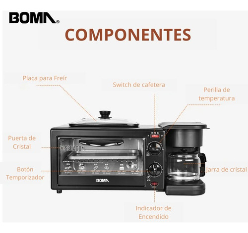 Horno Eléctrico 3 En 1 Multifuncional