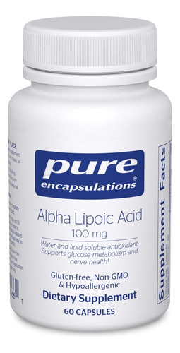 Ácido Alfa Lipoico 100 Mg Pure Encapsulations 60 Cápsulas
