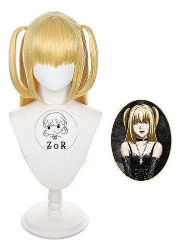 Peluca De Cosplay Amane Misa De Death Note, Rubia Peluca