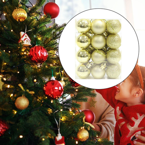3 X 24x Adornos De Bolas Colgantes Para Árbol De Navidad,