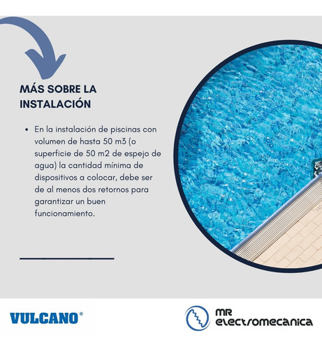 Imagen 3 de 10 de Retorno De Aro Blanco Para Pileta Hormigón Vulcano 117003
