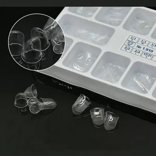 Set Coronas Reconstrucción Dental Celuloide 64u Tranparentes