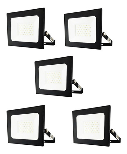 Pack 5 Focos Reflector Led 30w Proyector Exterior Sec 220v