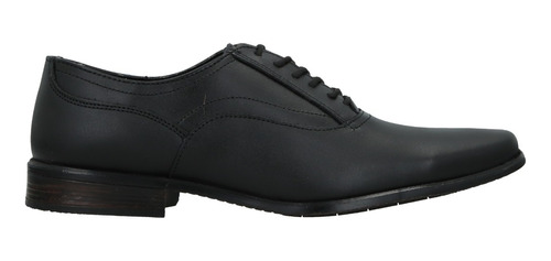 Zapato Vestir Caballero De Piel Negro Tipo Oxford De Agujeta