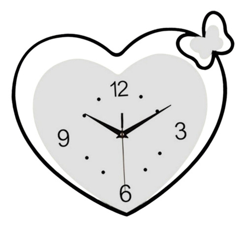Reloj De Pared Con Forma De Corazón, Movimiento Silencioso,