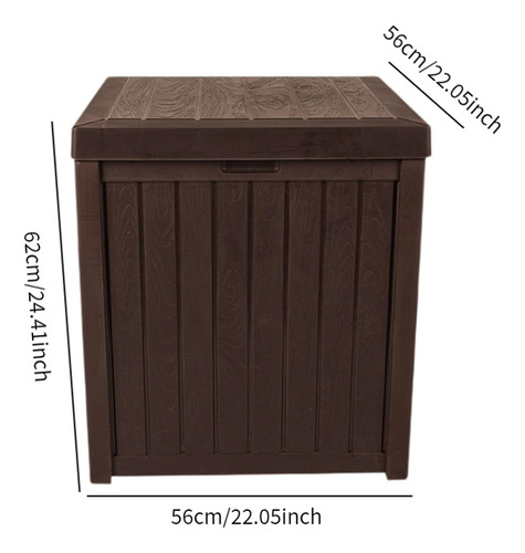 Mesa Auxiliar Para Exteriores, Mesa Marrón 56cmx56cmx62cm