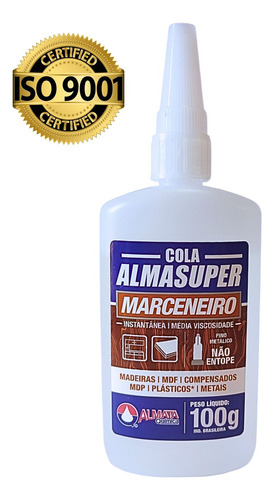 Adhesivo Cianoacrilato Almata Aep 400 - 100g Instantáneo Transparente