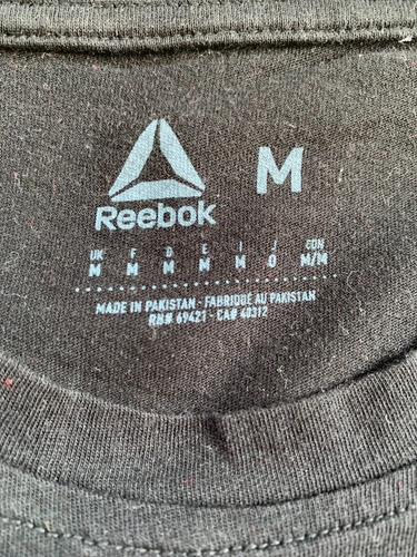 Camiseta Reebok 1895 Preta Importada Tamanho M Ótimo Estado!