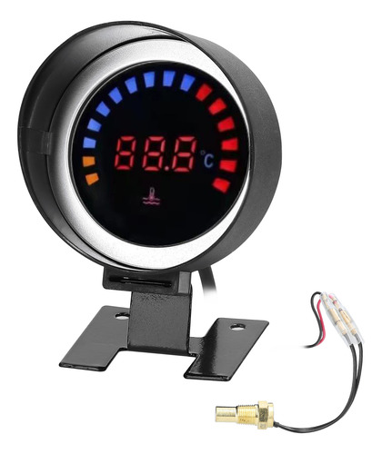 Medidor Temperatura Agua Coche 52mm Led 0-120 Sensor Alarma