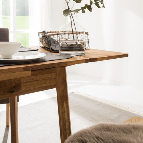 Imagen 6 de 10 de Mesa Extensible De Comedor 100% Madera Roble Ref: Maciza22