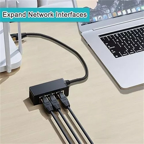Divisor De Red Ethernet Lan / Extensor Rj45 1 A 3 Puertos