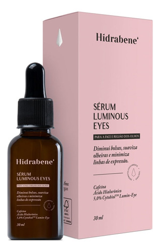 Tratamento Olhos Remove Ameniza Olheiras Serum Luminous Eyes Tipo de pele Normal