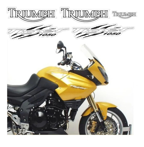 Kit Adesivos Para Triumph Tiger 1050 15546 Cor PRETO/BRANCO