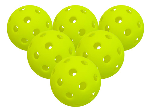 Pickle Balls, 6 Paquetes, 40 Hoyos, Para Exteriores