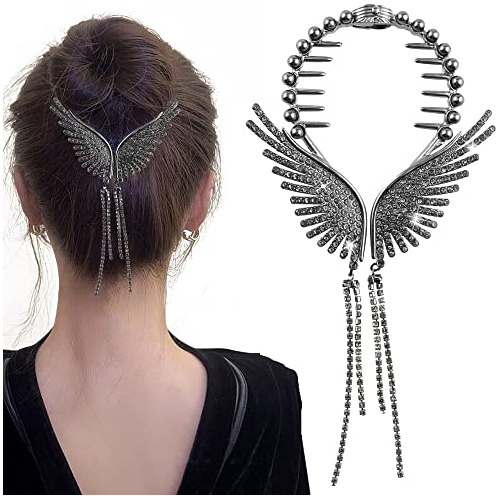 Myhiju Angel Alas Rinstone Hair Clips, Barreras De Xsw1r