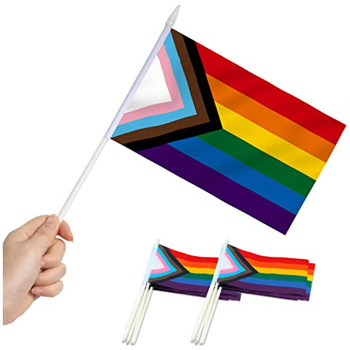 Mini Bandera De Arcoíris De Progreso Rainbow Pride Pac...