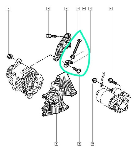 Kit Regulador Alternador Renault Kangoo Clio2 1.9 Diesel F8q