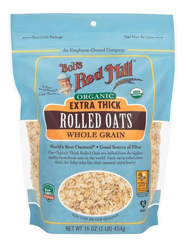 Bob's Red Mill Organic Extra Thick Rolled Oats 454 G