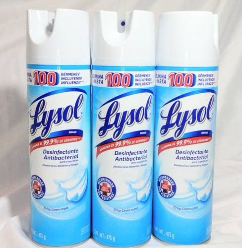 Lysol Desinfectante Pack De 3 Piezas 475 Grs. 