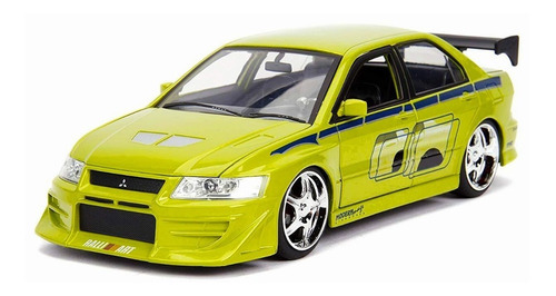 1/24 Brian Mitsubishi Lancer Rapidos Y Furiosos Jada Color Verde