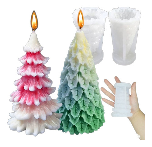 2 Moldes De Resina De Silicona Para Árbol De Navidad