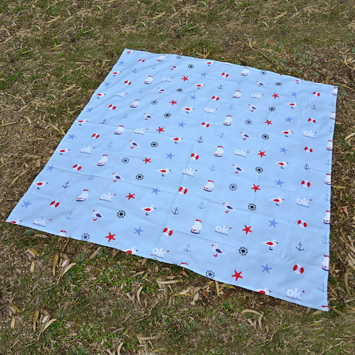 Imagen 5 de 7 de Lona Playera Lona Picnic Con Bolsa 140x140 Sea Marino Ocean