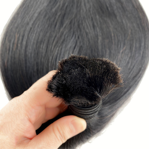 Cabello Natural Indio 100% Humano 45cm Extensiones 50g 10a-color 1b (negro Natural)