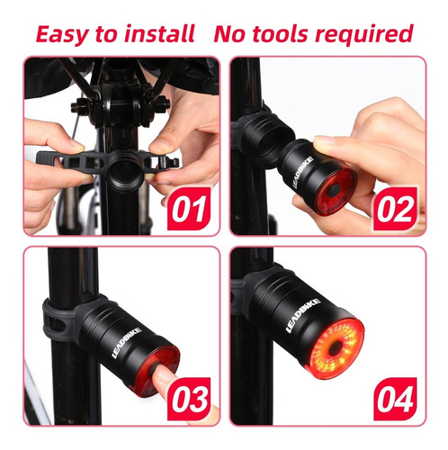 Imagen 8 de 9 de Luz Posterior De Bicicleta Con Sensor Inteligente