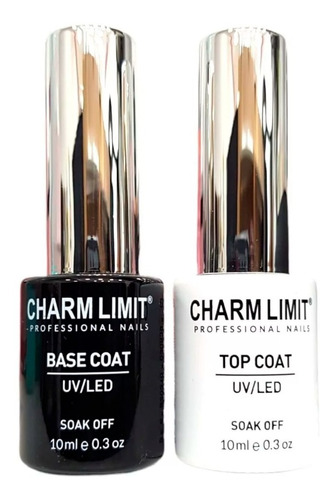 Kit Esmaltes Semipermanentes Base Coat Top Coat Charm Limit 