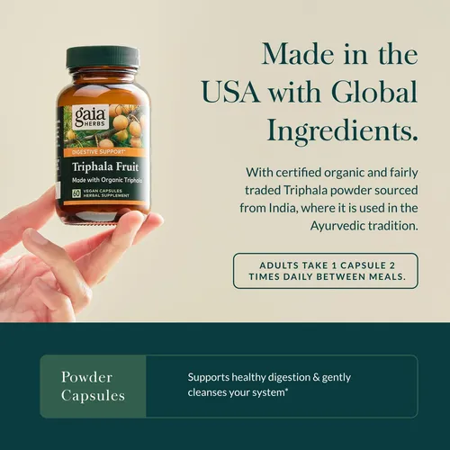 Triphala Fruit De Gaia Herbs - Apoya La Salud Digestiva - Ge