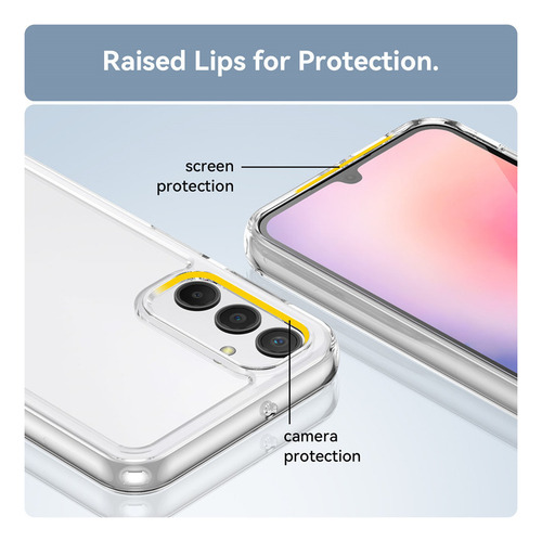 Funda For Samsung A23 A24 A33 A34 Silicona Transparente