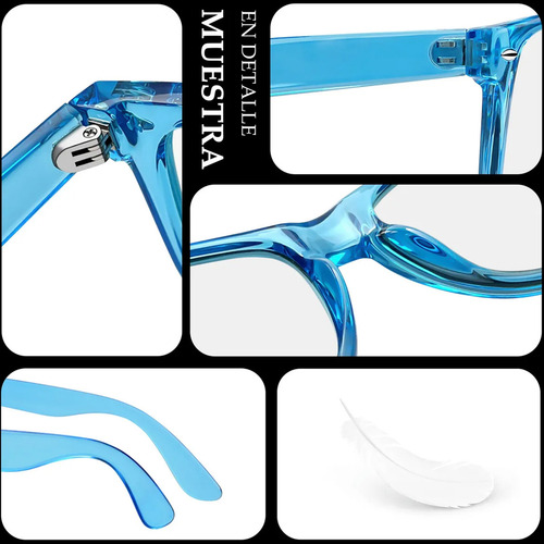 Lentes Fotocromáticos Para Computadora Luz Azul Hombre Mujer Azul Brillante Y Claro Joopin M2140